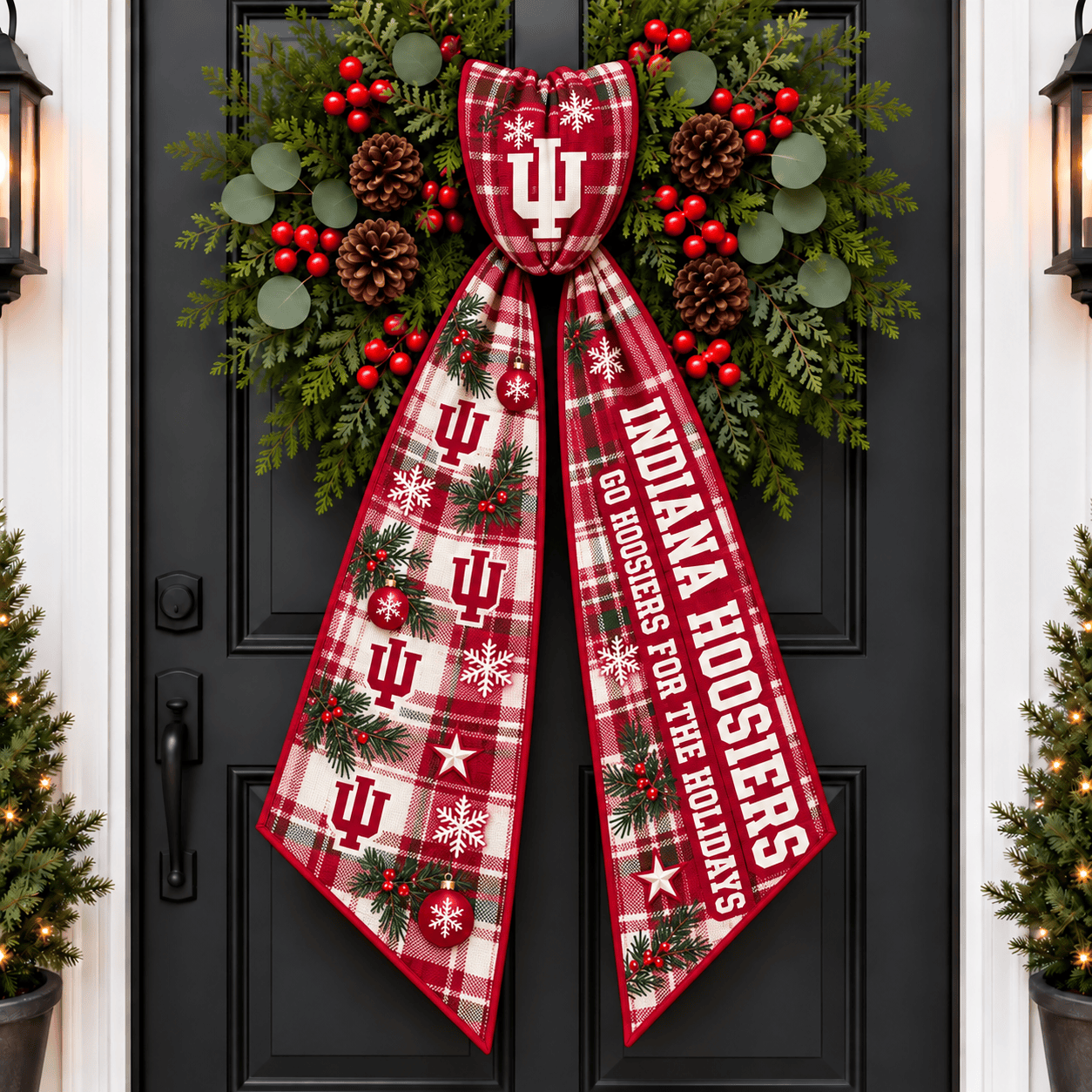 Indiana Hoosiers Christmas Wreath Sash