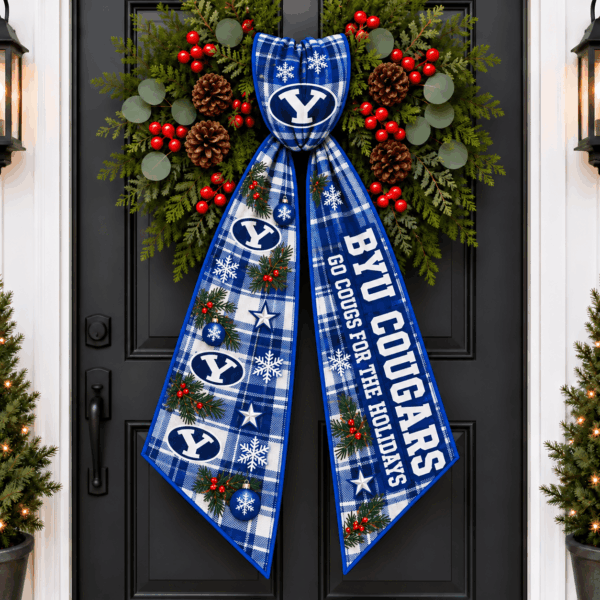 BYU Cougars Christmas Wreath Sash