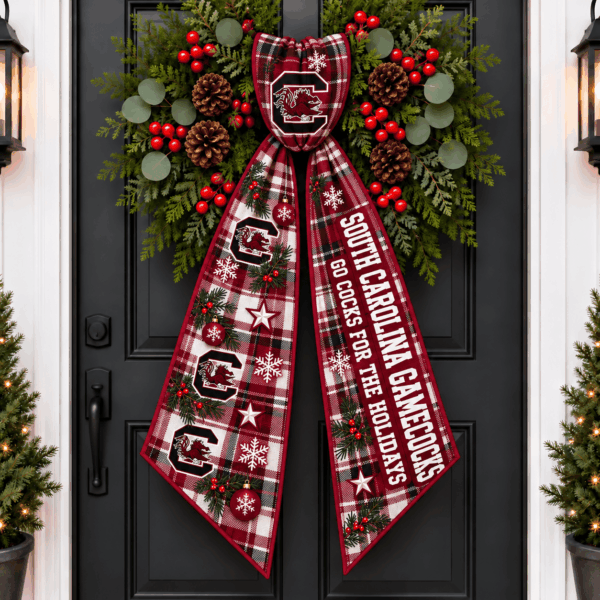 South Carolina Gamecocks Christmas Wreath Sash