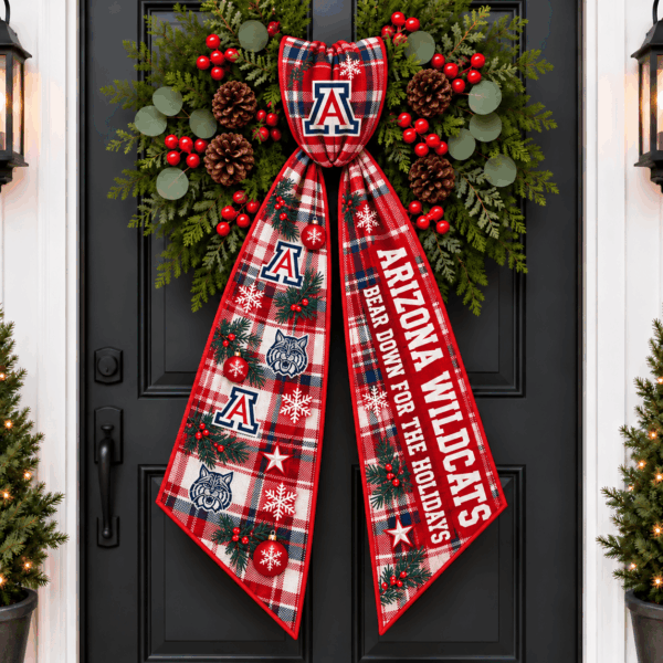 Arizona Wildcats Christmas Wreath Sash