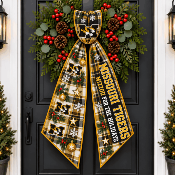Missouri Tigers Christmas Wreath Sash