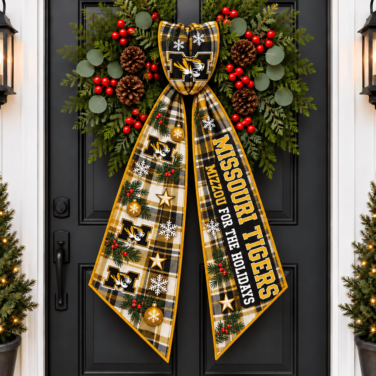 Missouri Tigers Christmas Wreath Sash