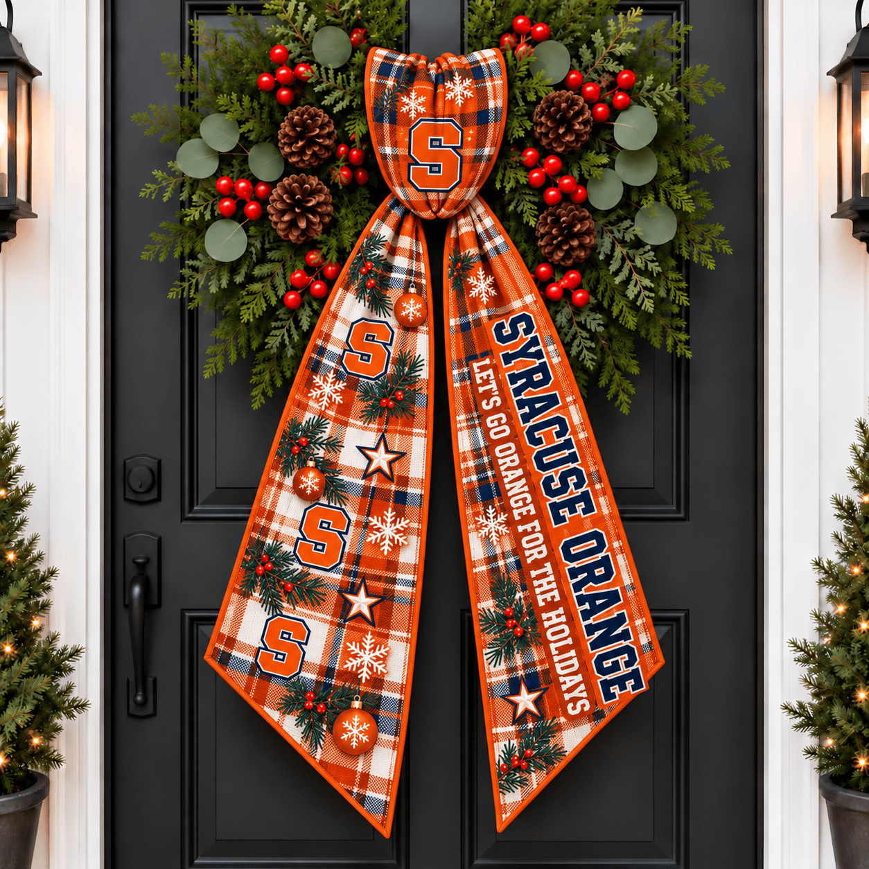 Syracuse Orange Christmas Wreath Sash