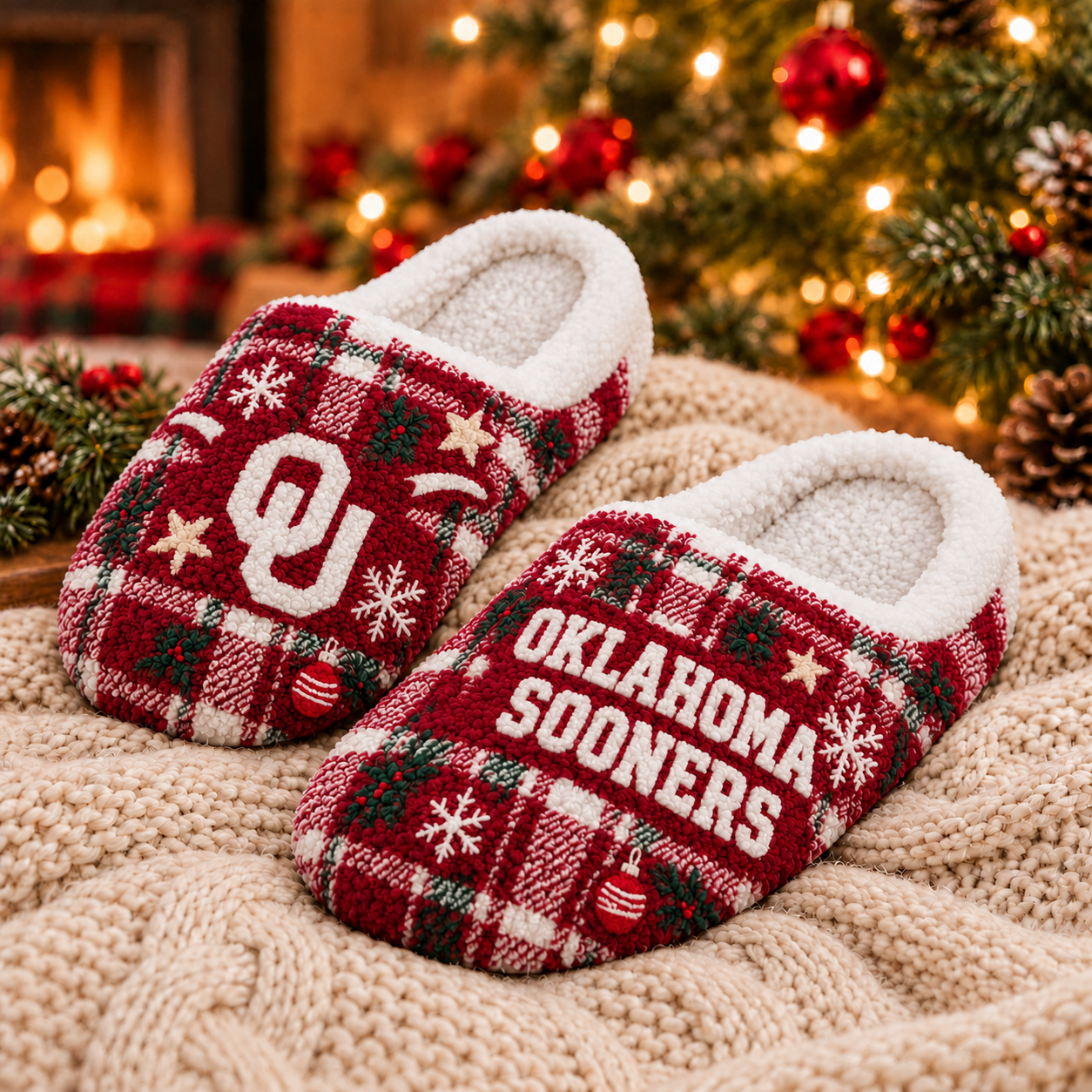Oklahoma Sooners Christmas Fluffy Sleepers