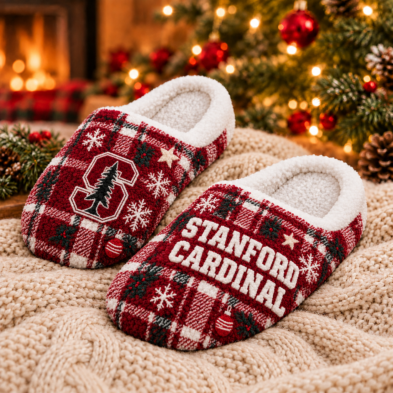 Stanford Cardinal Christmas Fluffy Sleepers