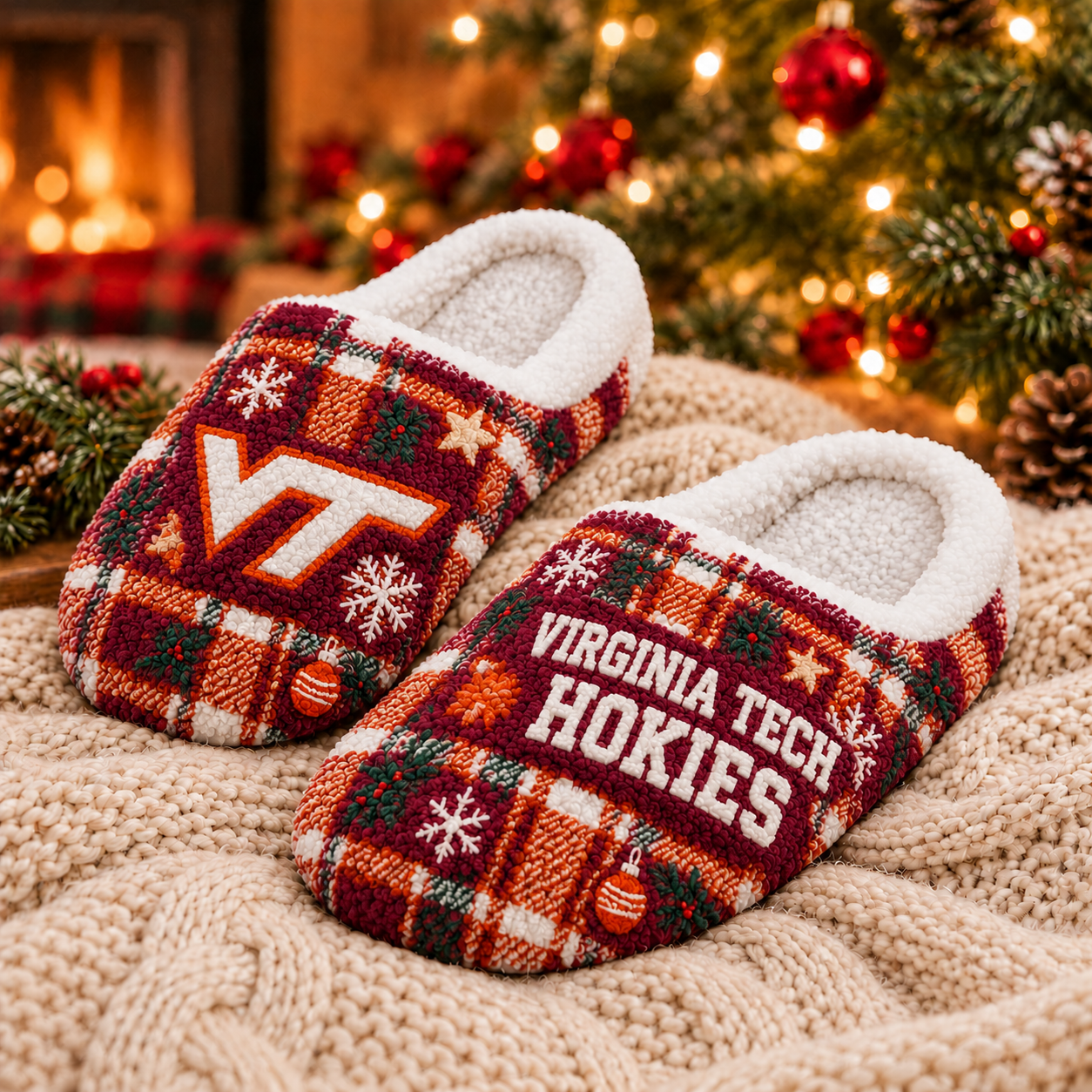 Virginia Tech Hokies Christmas Fluffy Sleepers