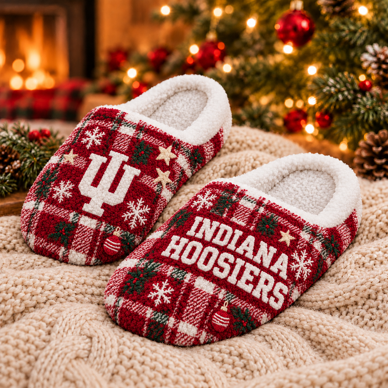 Indiana Hoosiers Christmas Fluffy Sleepers