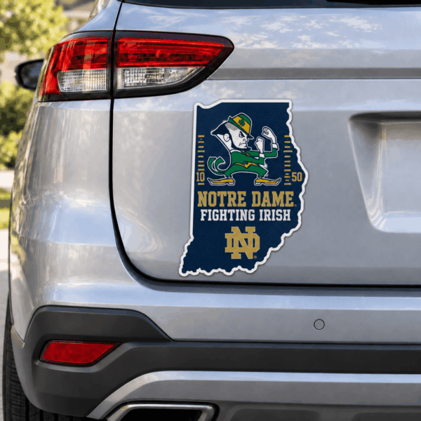 Notre Dame Fighting Irish Metal Car Sticker