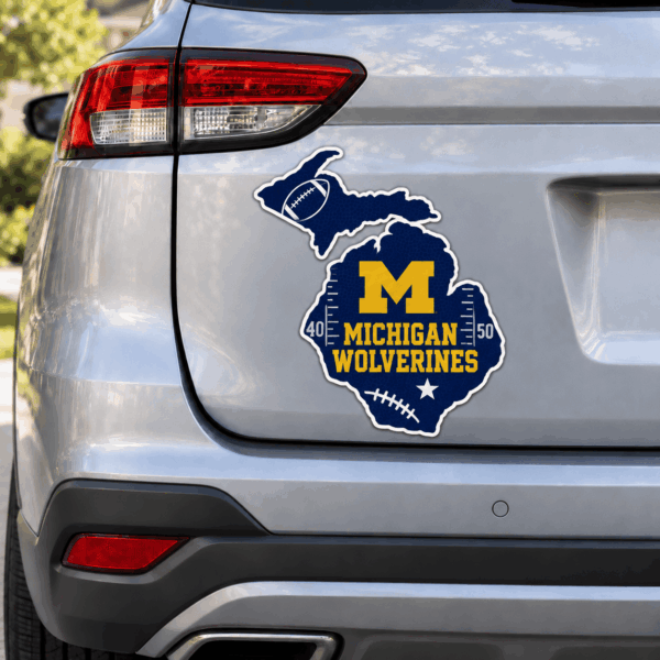 Michigan Wolverines Metal Car Sticker