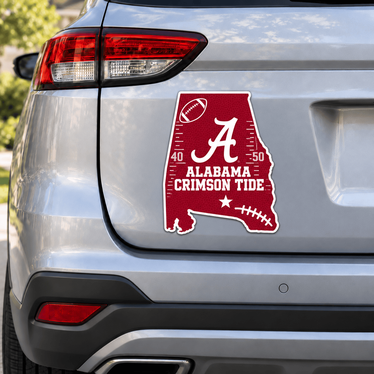 Alabama Crimson Tide Metal Car Sticker