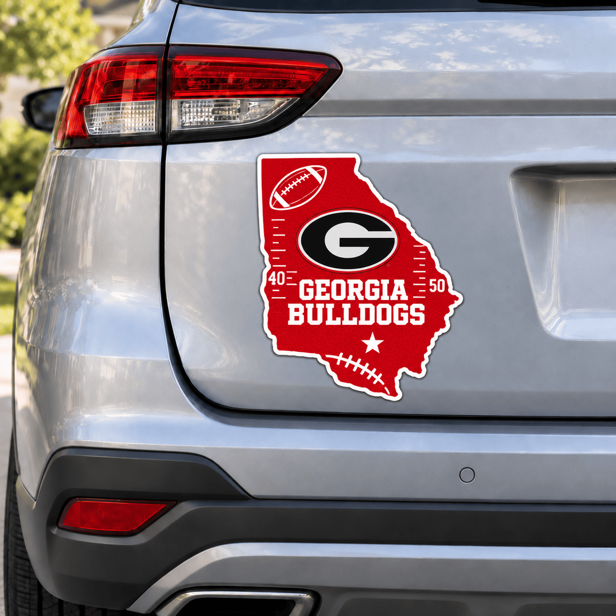 Georgia Bulldogs Metal Car Sticker