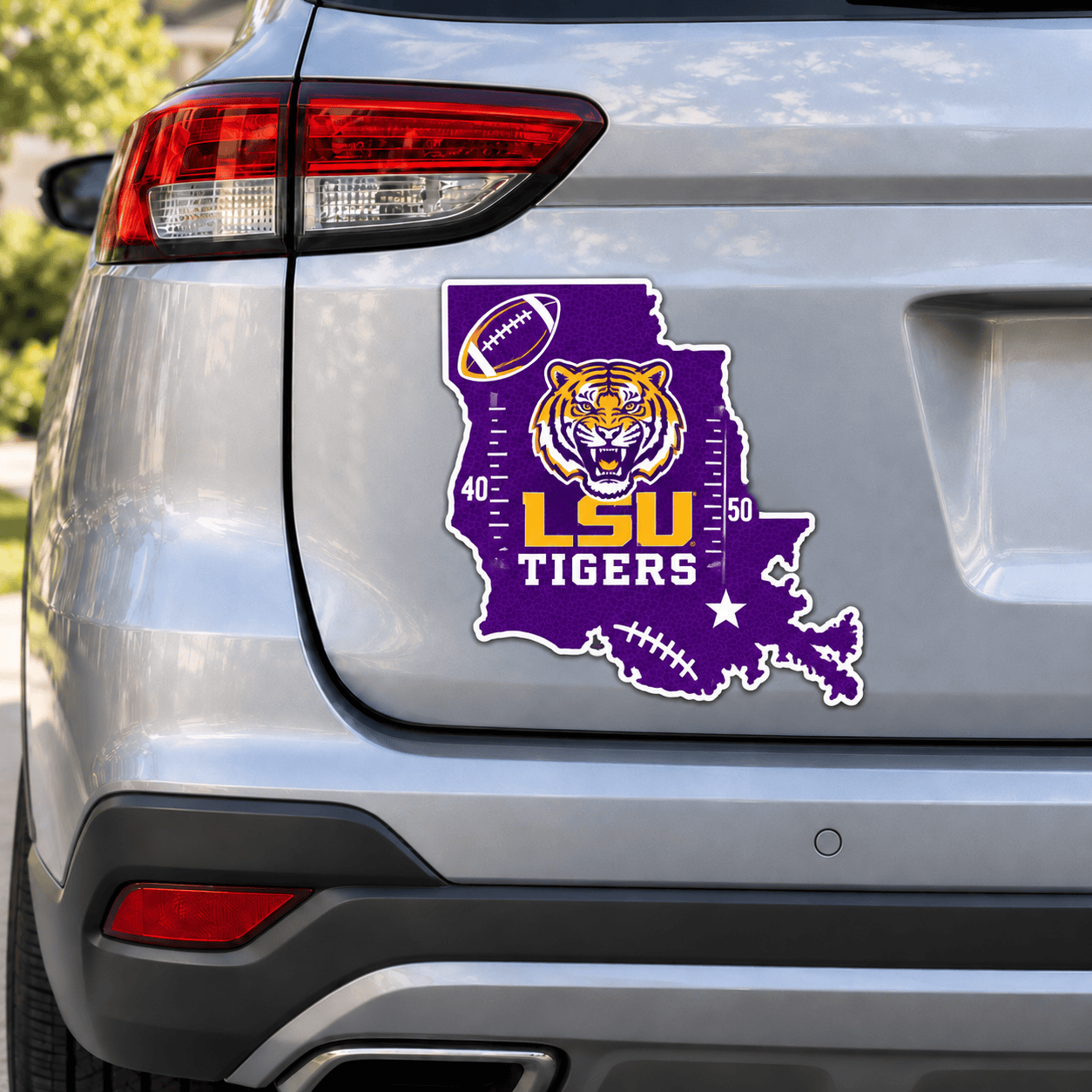 LSU Tigers Metal Car Sticker
