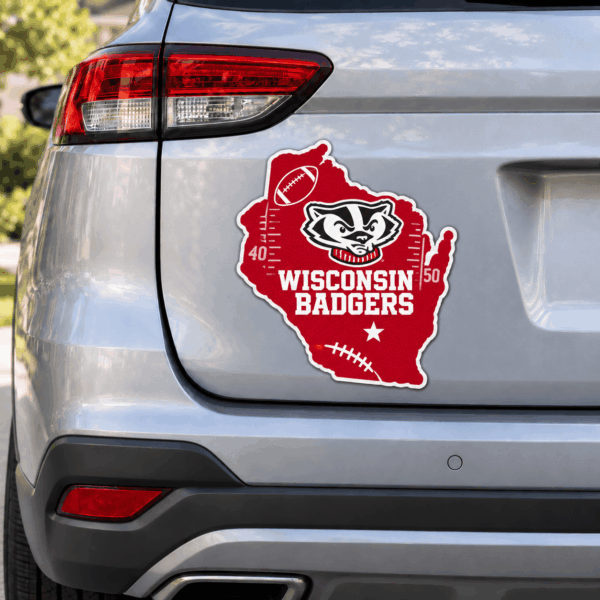 Wisconsin Badgers Metal Car Sticker