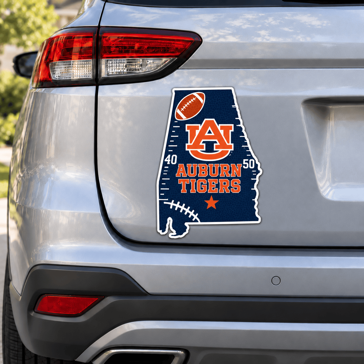Auburn Tigers Metal Car Sticker