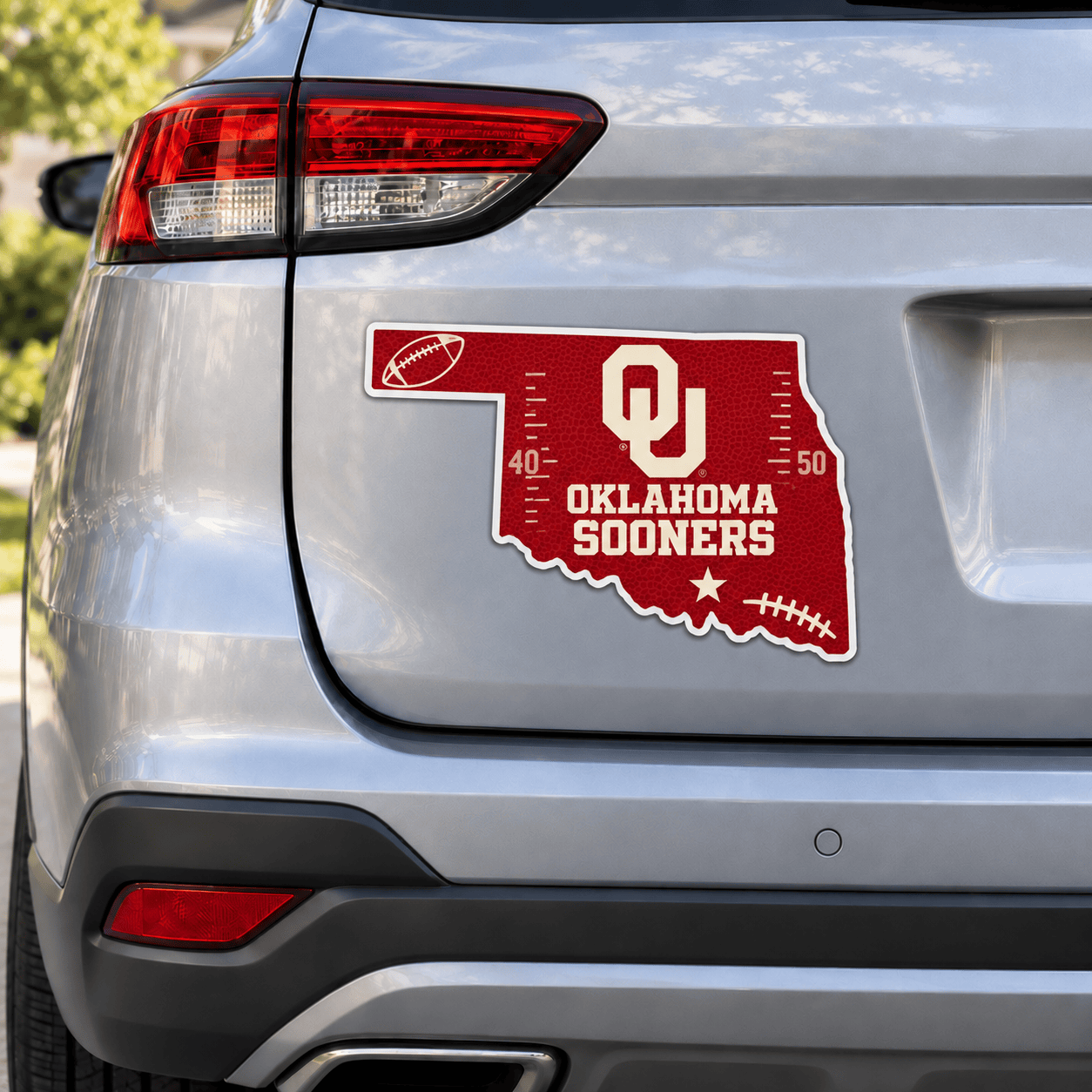 Oklahoma Sooners Metal Car Sticker