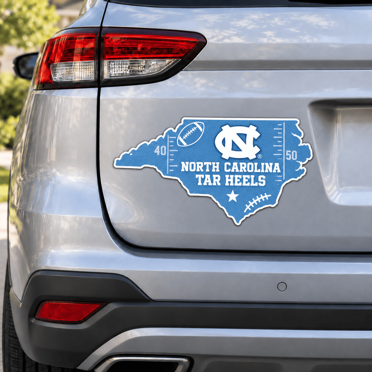 North Carolina Tar Heels Metal Car Sticker