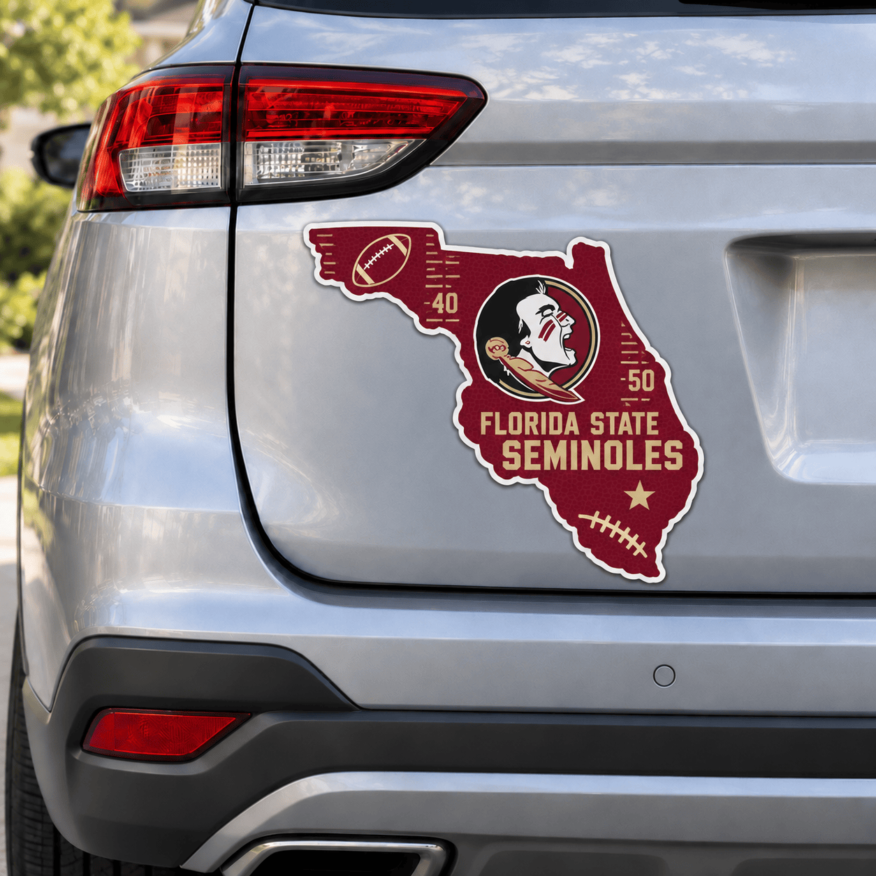 Florida State Seminoles Metal Car Sticker