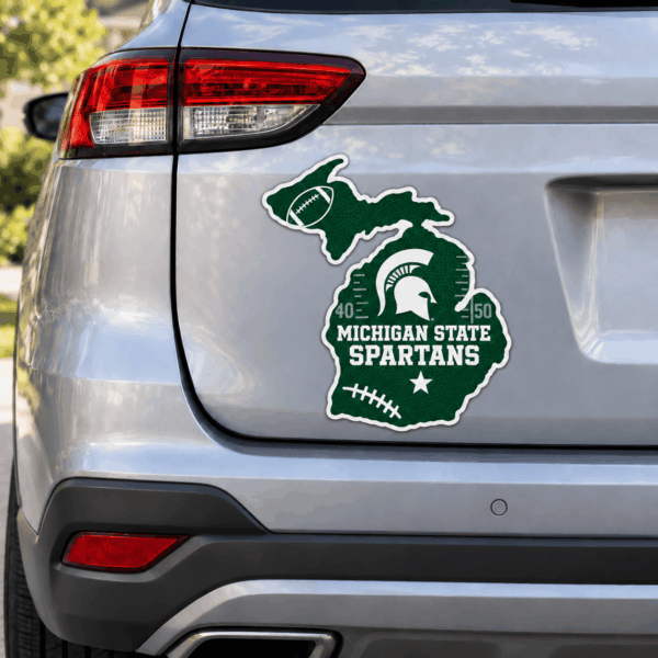 Michigan State Spartans Metal Car Sticker