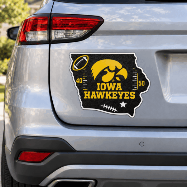 Iowa Hawkeyes Metal Car Sticker