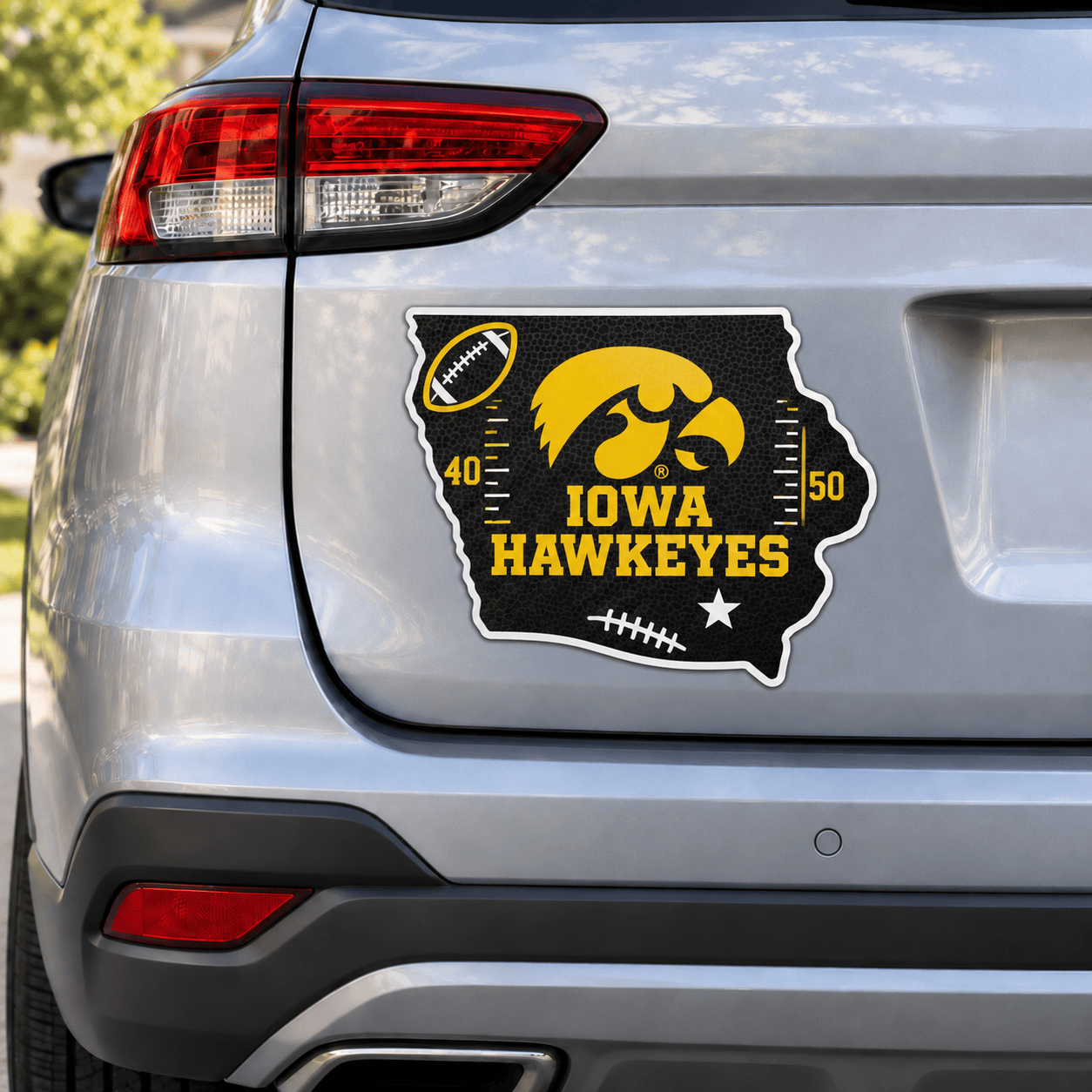 Iowa Hawkeyes Metal Car Sticker
