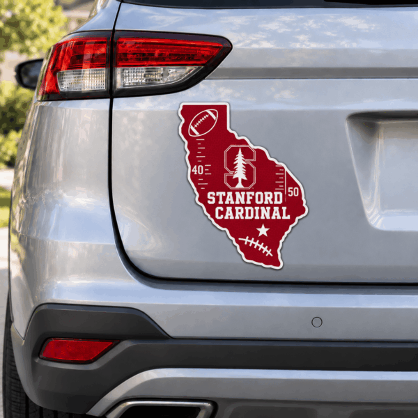 Stanford Cardinal Metal Car Sticker
