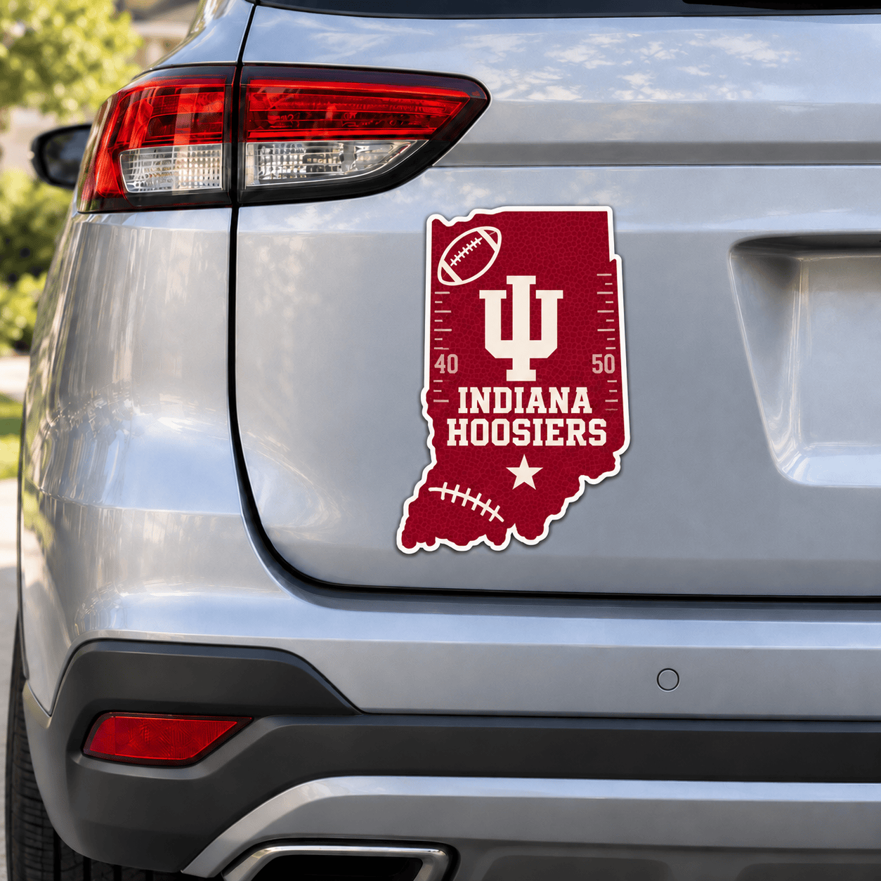 Indiana Hoosiers Metal Car Sticker