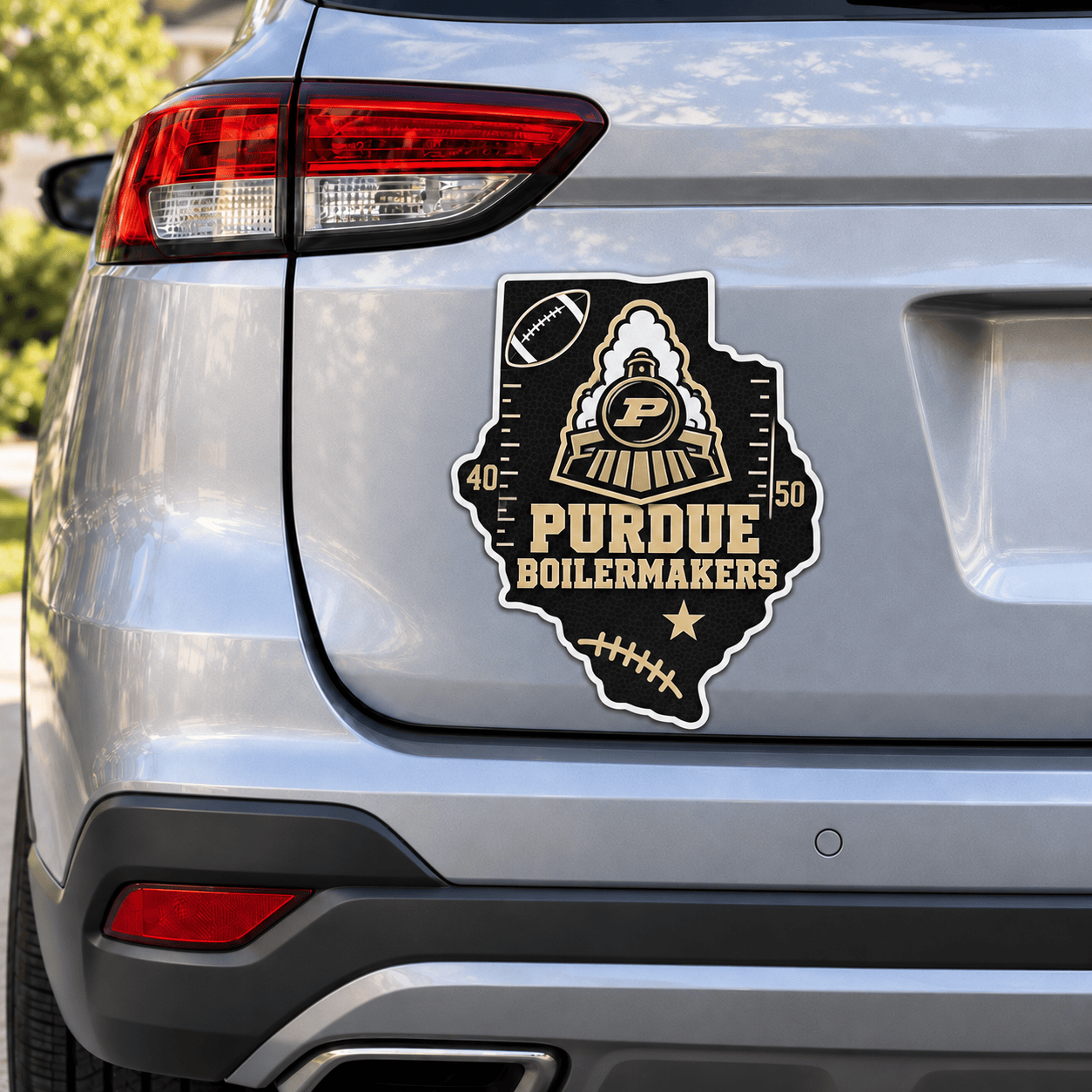 Purdue Boilermakers Metal Car Sticker