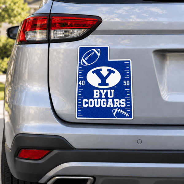 BYU Cougars Metal Car Sticker