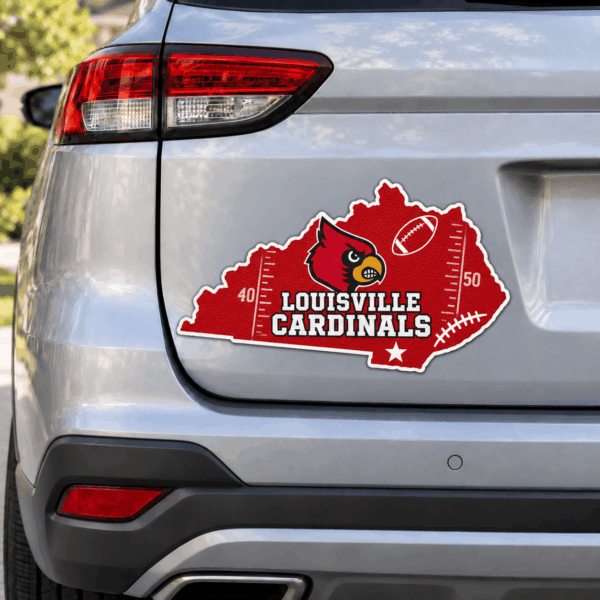 Louisville Cardinals Metal Car Sticker