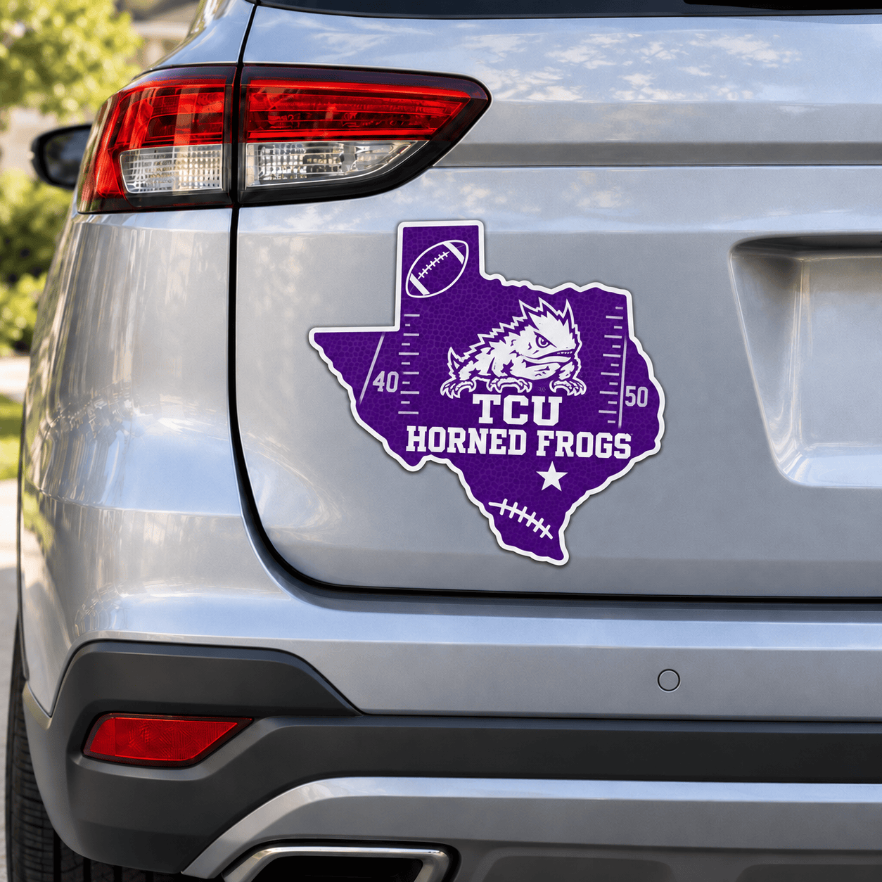TCU Horned Frogs Metal Car Sticker