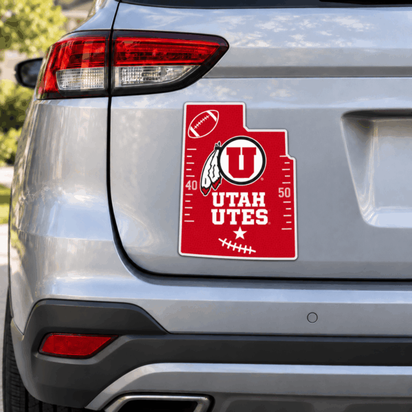 Utah Utes Metal Car Sticker