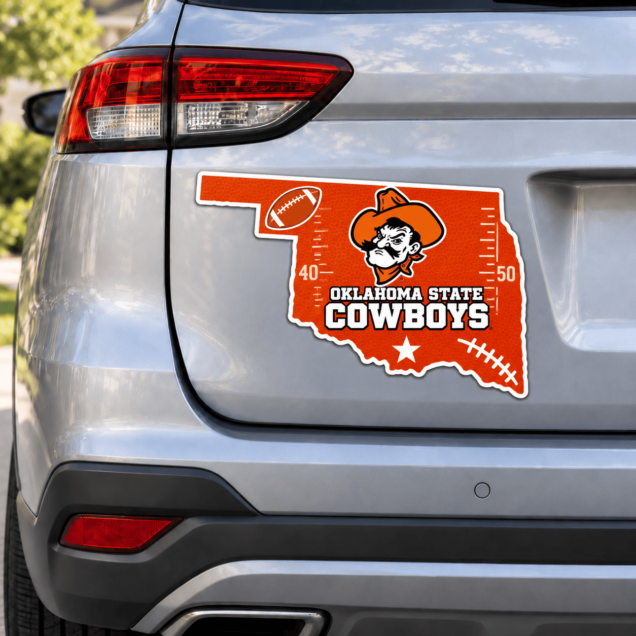 Oklahoma State Cowboys Metal Car Sticker