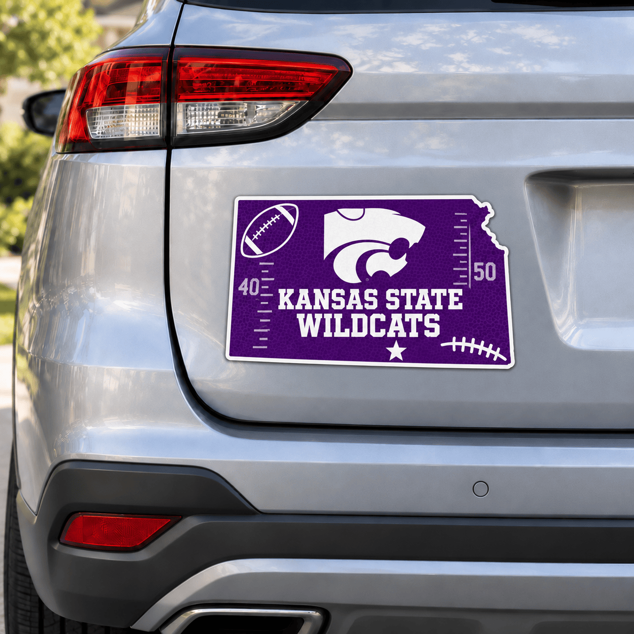 Kansas State Wildcats Metal Car Sticker