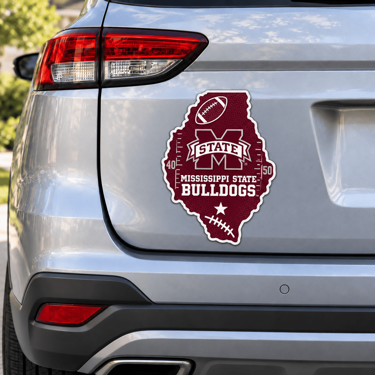 Mississippi State Bulldogs Metal Car Sticker