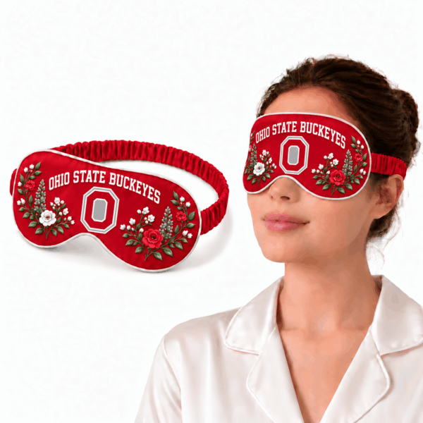 Ohio State Buckeyes Floral Sleep Mask