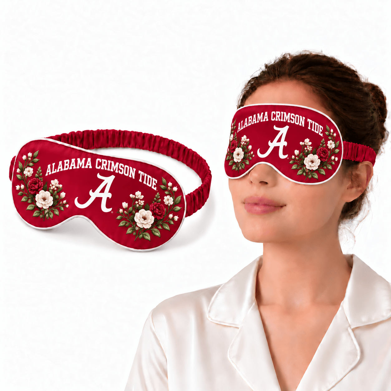 Alabama Crimson Tide Floral Sleep Mask