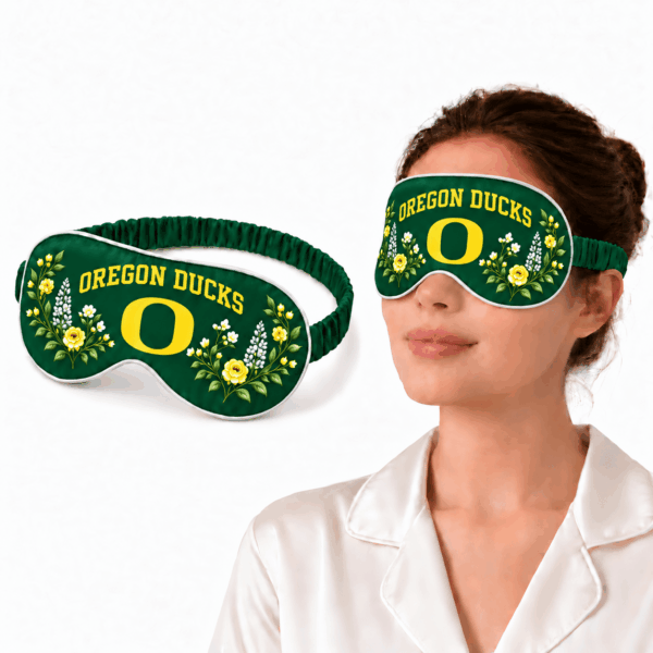 Oregon Ducks Floral Sleep Mask