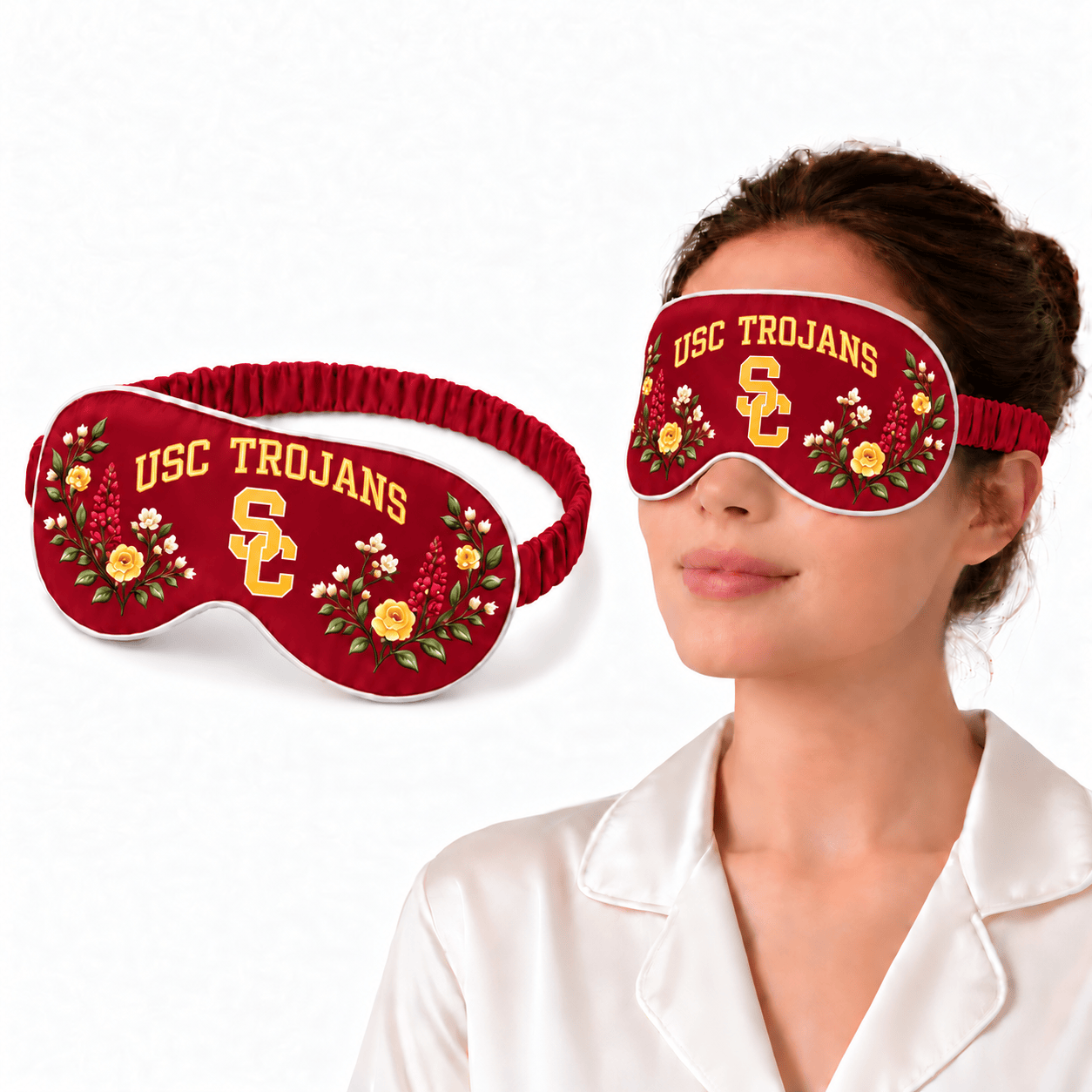 USC Trojans Floral Sleep Mask