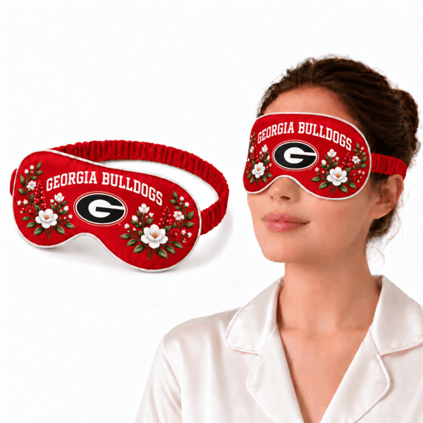 Georgia Bulldogs Floral Sleep Mask
