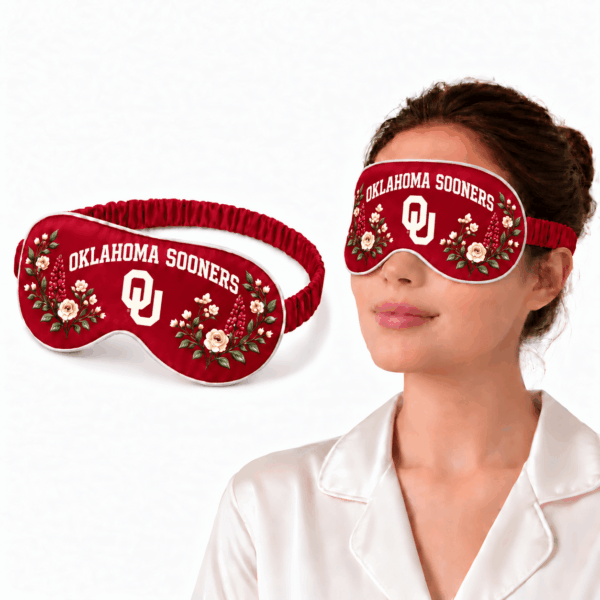 Oklahoma Sooners Floral Sleep Mask