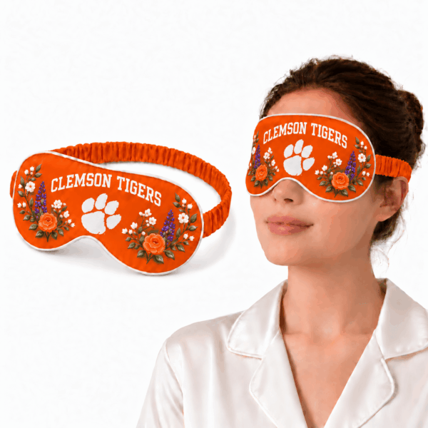 Clemson Tigers Floral Sleep Mask