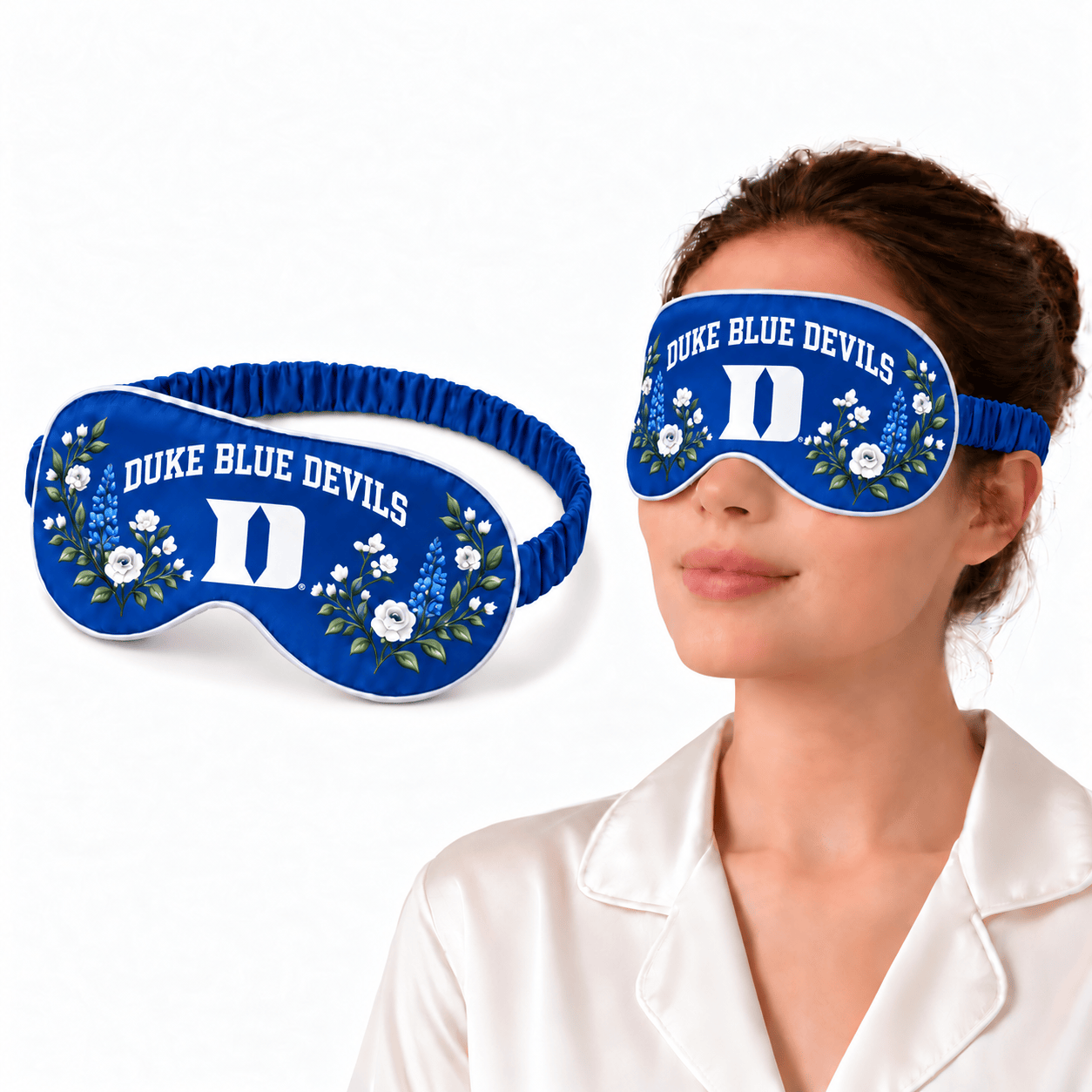 Duke Blue Devils Floral Sleep Mask
