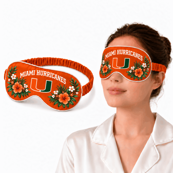 Miami Hurricanes Floral Sleep Mask