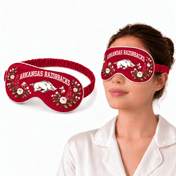 Arkansas Razorbacks Floral Sleep Mask