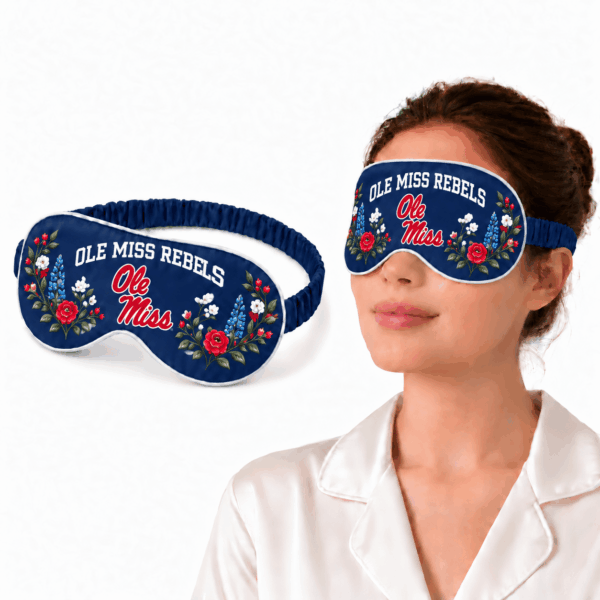 Ole Miss Rebels Floral Sleep Mask
