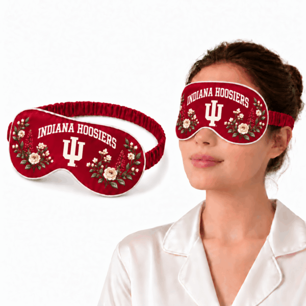 Indiana Hoosiers Floral Sleep Mask