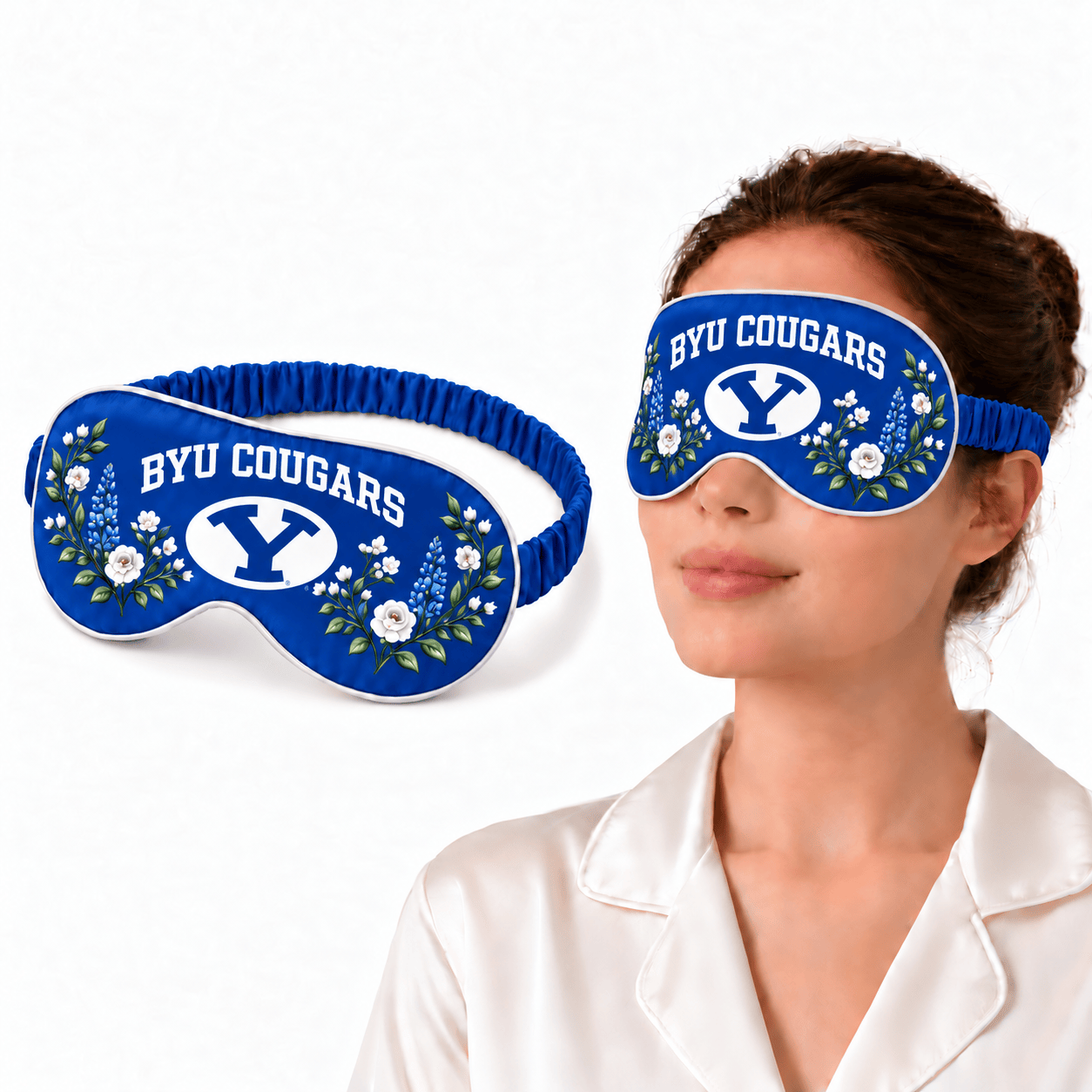 BYU Cougars Floral Sleep Mask