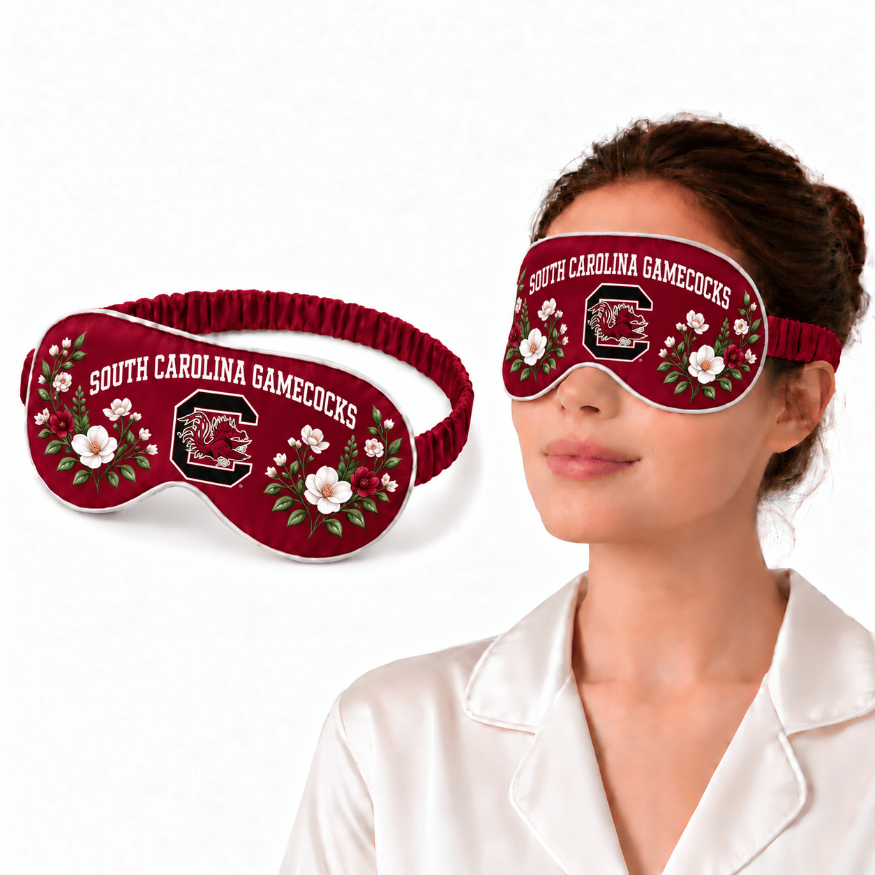 South Carolina Gamecocks Floral Sleep Mask