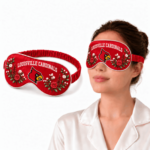 Louisville Cardinals Floral Sleep Mask