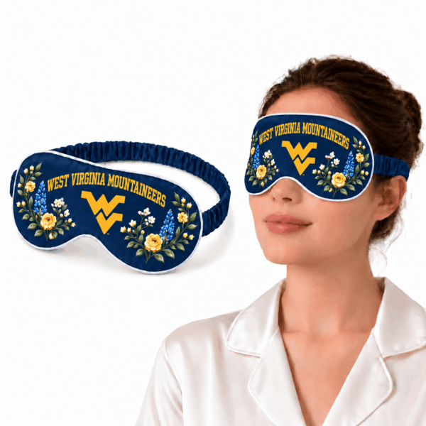 West Virginia Mountaineers Floral Sleep Mask